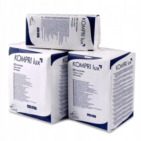 Kompresy gazowe, niejałowe, 10 cm x 10 cm - 100 sztuk